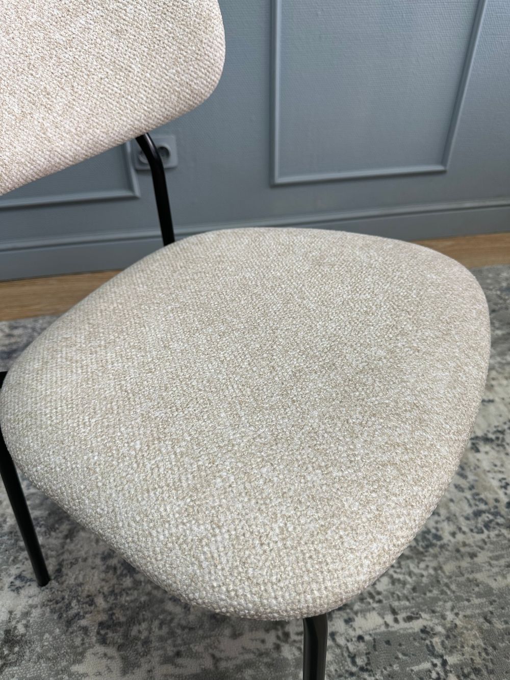 Комплект стульев 2шт KENNER 302SD черный/бежевый микробукле