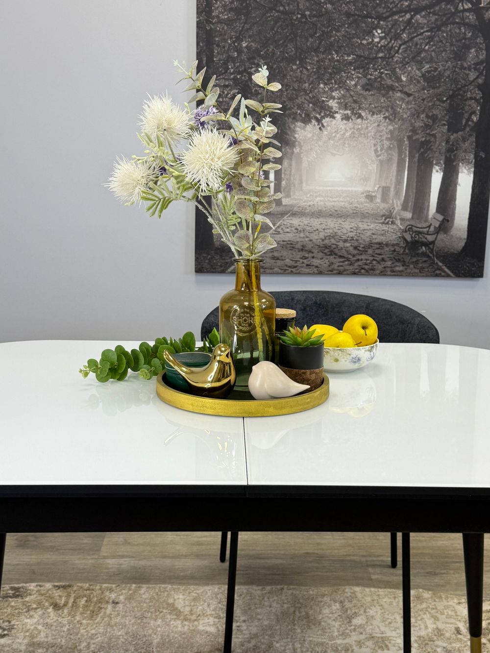 Стол KENNER 1300K венге/стекло белое глянец