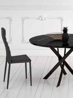 Стол KENNER R1100 черный/камень черный глянец