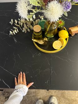 Стол KENNER DM1400 черный/керамика черная