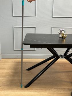 Стол KENNER DC1300 черный/керамика мрамор черный