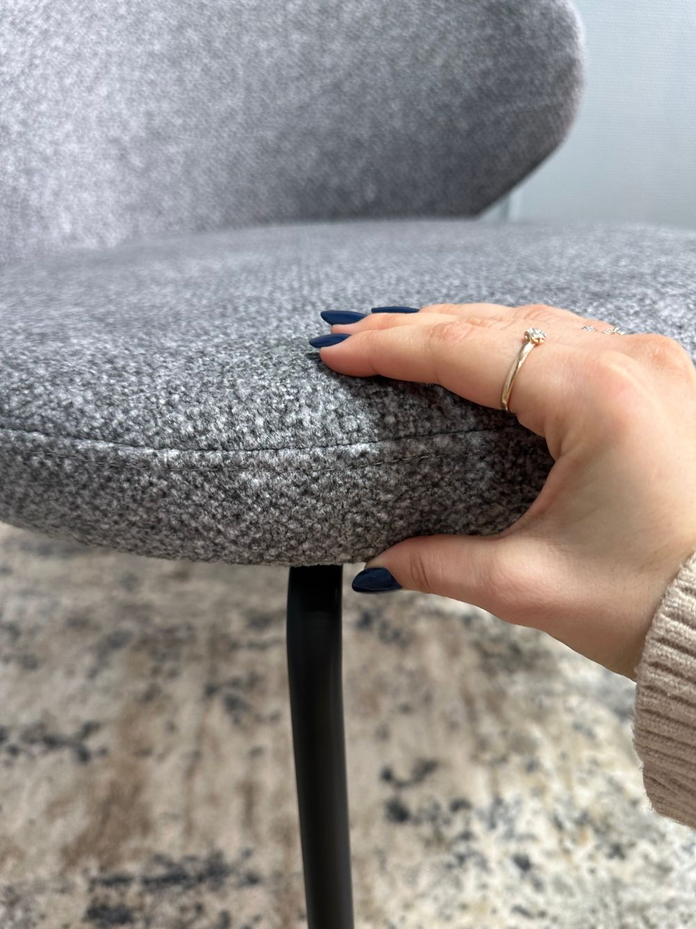 Комплект стульев 2шт KENNER 305SD черный/серый микробукле