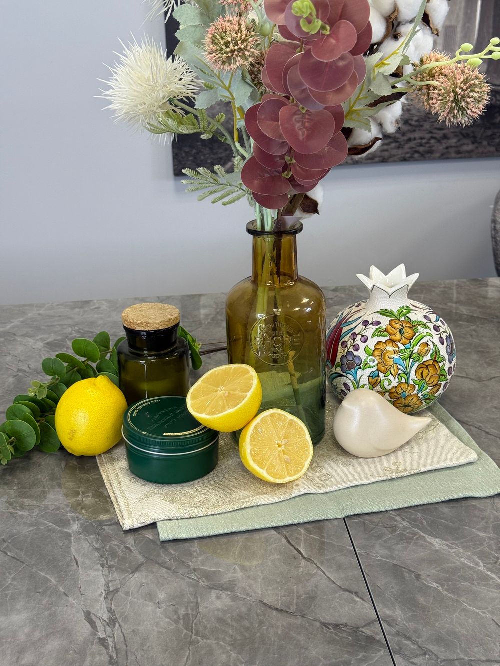 Стол DL1600 черный/керамика серая глянец