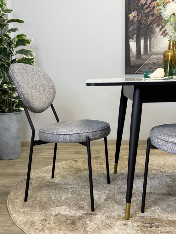 Стул KENNER 301SD черный/серый микробукле