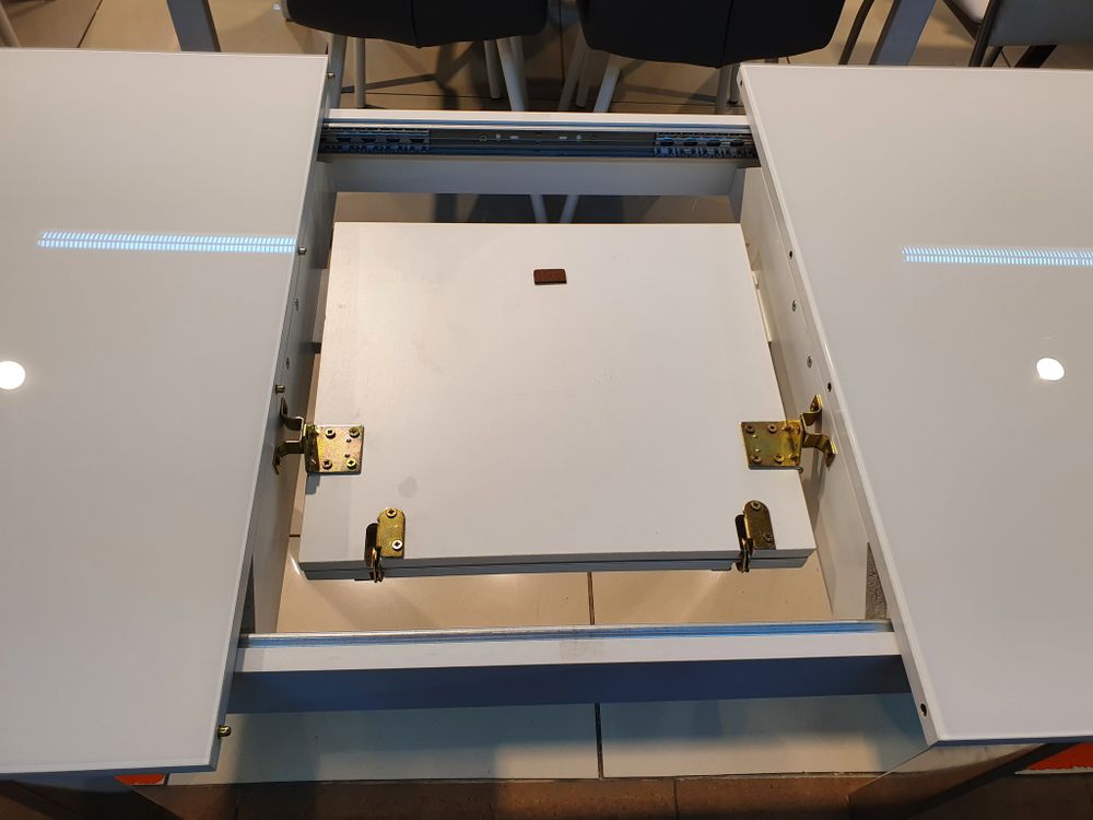 Стол KENNER 1100s белый/стекло белое глянец