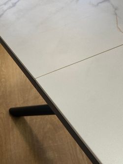 Стол KENNER DC1300 черный/керамика мрамор золотой