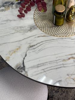 Стол KENNER LD1000 черный/керамика гранит арктический глянец