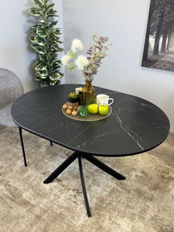 Стол KENNER R900 черный/керамика черная