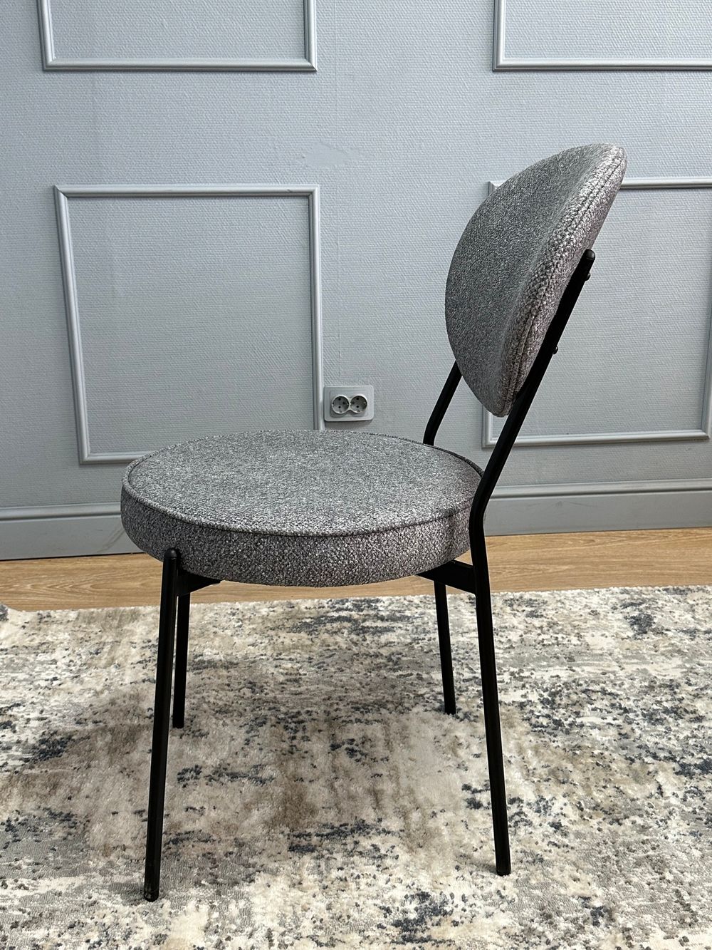 Комплект стульев 2шт KENNER 301SD черный/серый микробукле