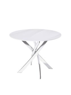 Стол KENNER R1000 белый/стекло белое глянец