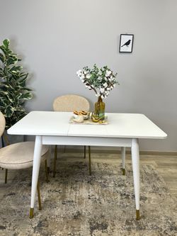 Стол KENNER 900K белый/стекло белое сатин