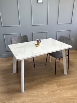 Стол KENNER AA1200 белый/керамика мрамор белый