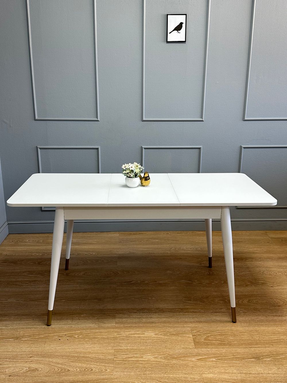 Стол KENNER K1100 белый/стекло белое сатин