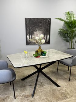 Стол KENNER BR1400 черный/керамика серая