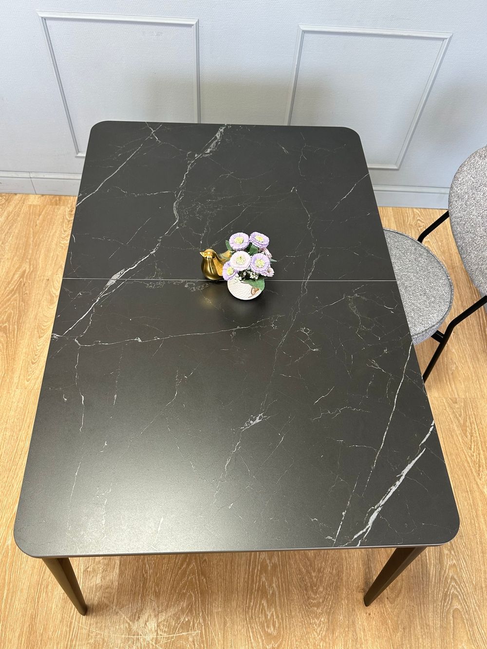 Стол KENNER KS1200 черный/керамика мрамор черный