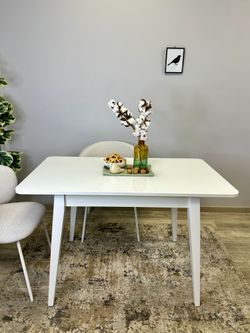 Стол KENNER 900 М белый/стекло белое глянец