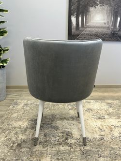 Стул Kenner 177KK белый/серый велюр