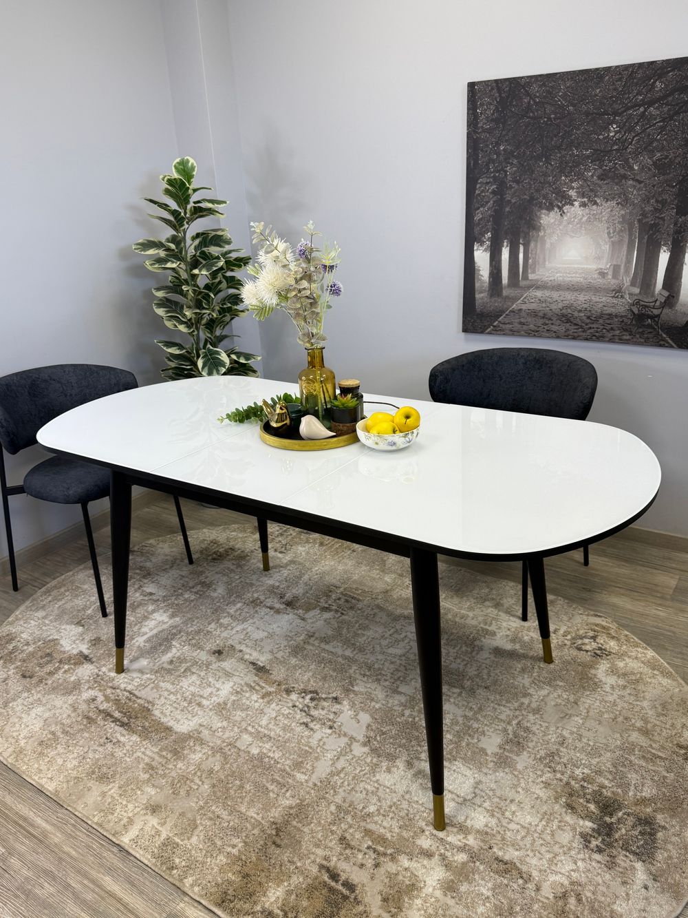 Стол KENNER 1300K венге/стекло белое глянец