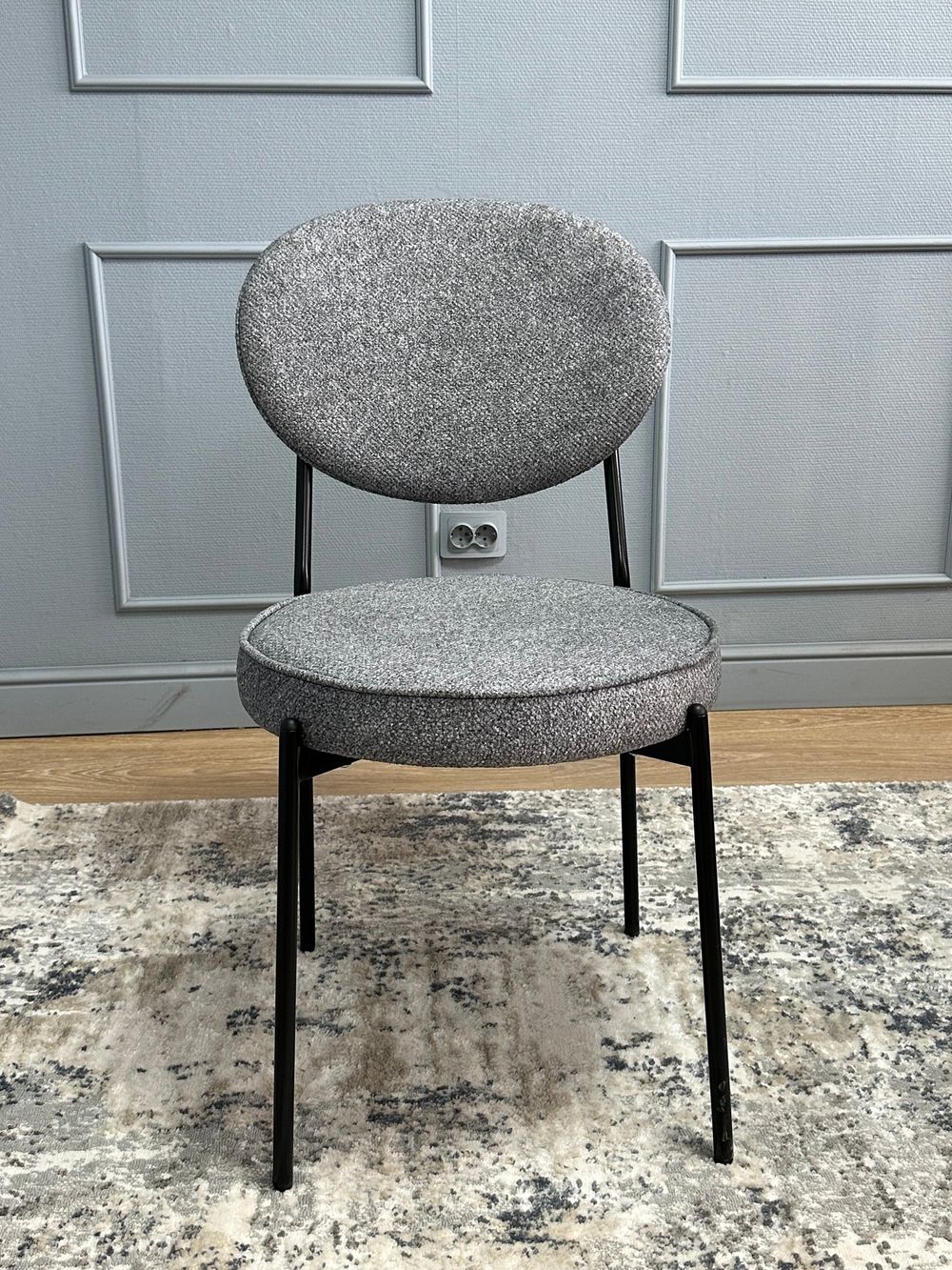 Комплект стульев 2шт KENNER 301SD черный/серый микробукле