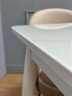 Стол KENNER K1100 белый/стекло белое