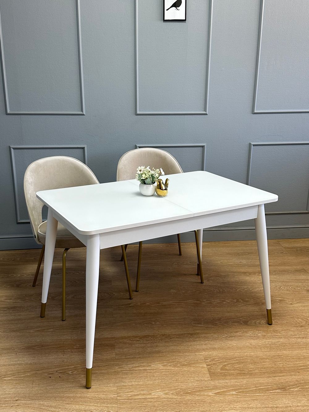 Стол KENNER K1100 белый/стекло белое сатин