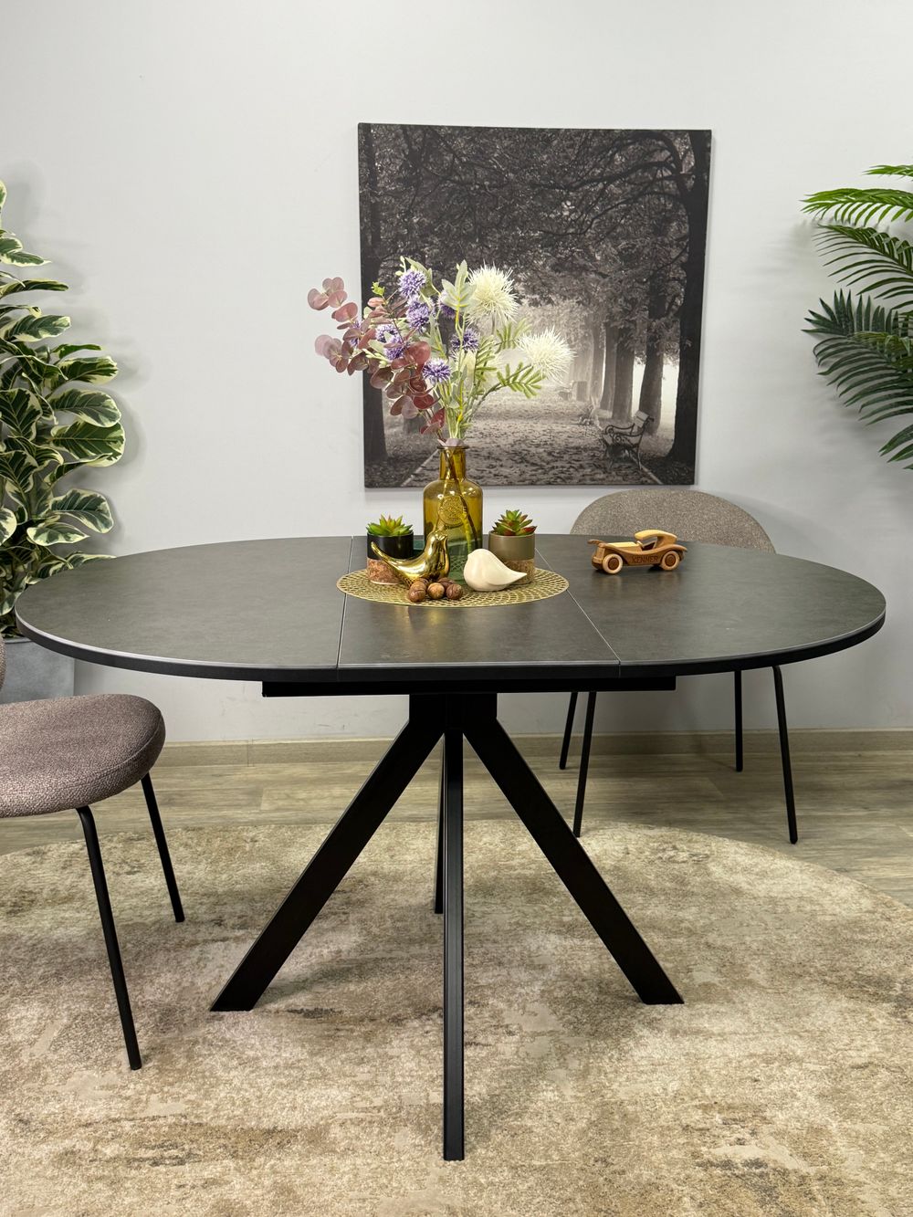 Стол KENNER AR1000 черный/керамика темно-серая