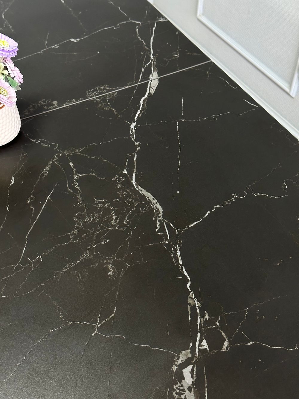 Стол KENNER DK1200 черный/керамика мрамор черный