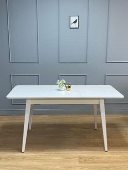 Стол KENNER 1100 М белый/стекло белое глянец