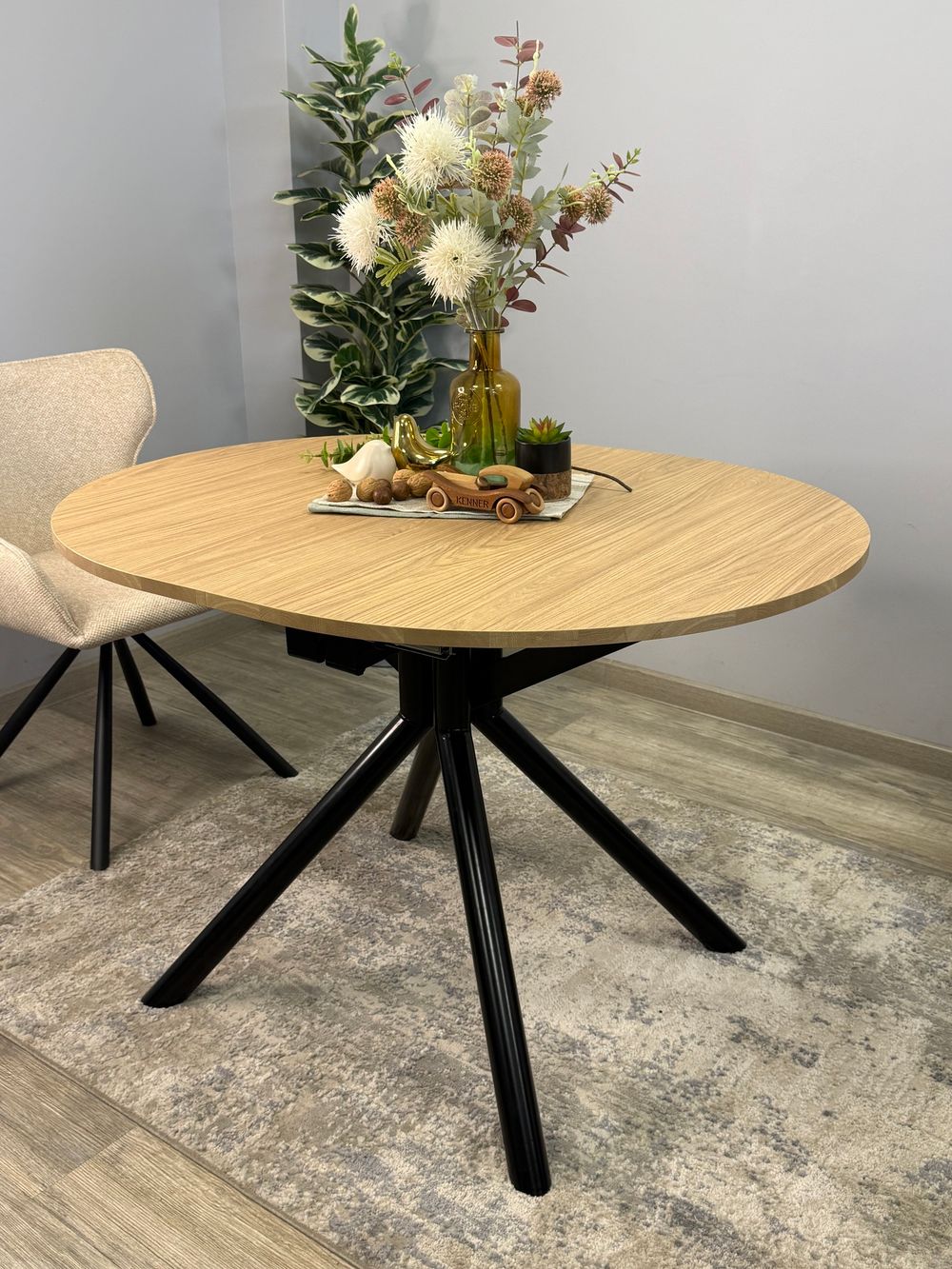 Стол KENNER DO1100 черный/дуб натуральный