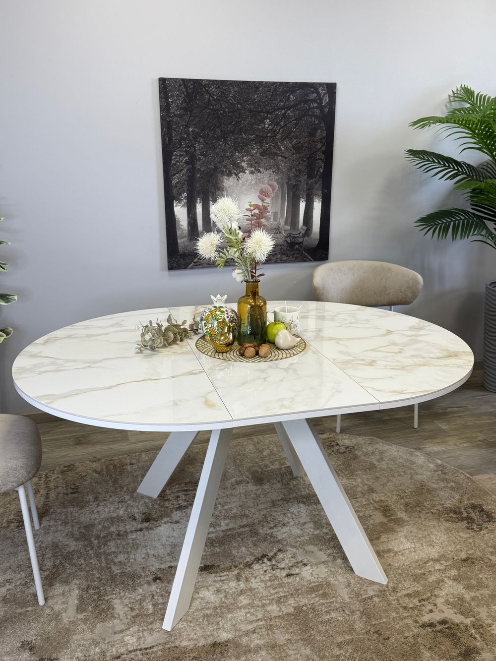 Стол KENNER RL1100 белый/керамика белая глянец