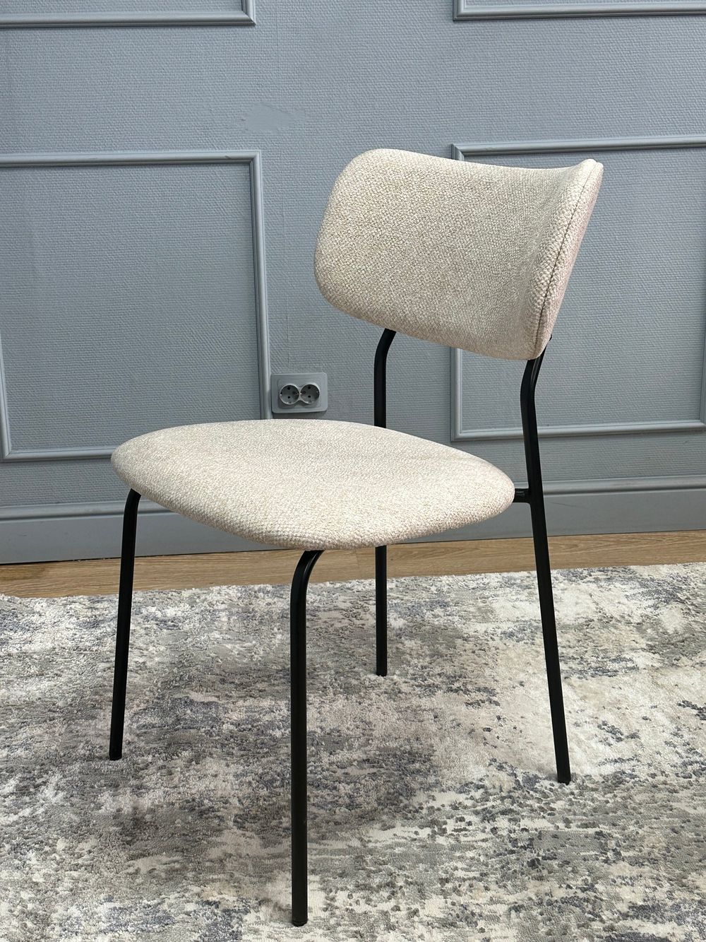 Комплект стульев 2шт KENNER 302SD черный/бежевый микробукле