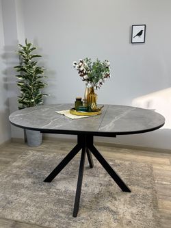 Стол KENNER AR1000 черный/керамика серая