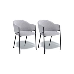 Комплект стульев 2шт KENNER 308SD черный/серебристый