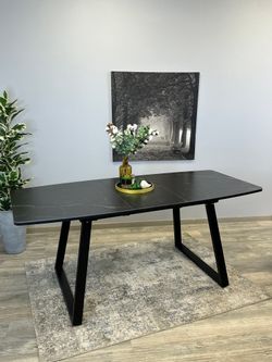 Стол KENNER AZ1400 черный/керамика черная