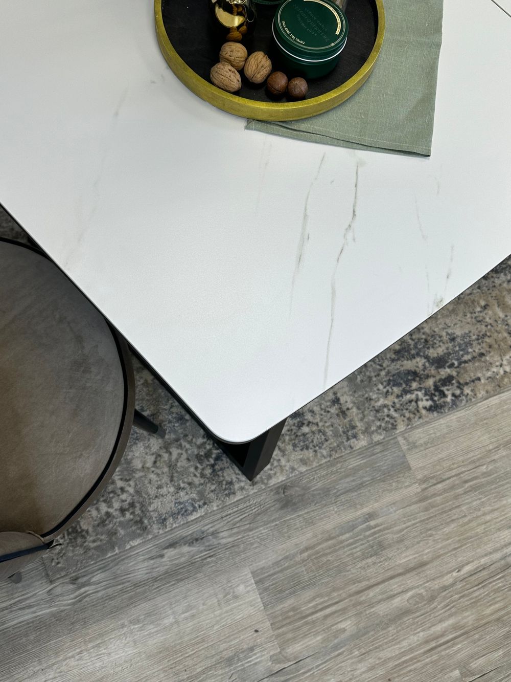 Стол KENNER AZ1400 черный/керамика белая