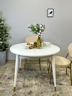 Стол KENNER 1000K белый/стекло белое глянец