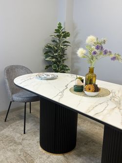 Стол Kenner LDs2000, черный/керамика LARKA GREY арт.170110