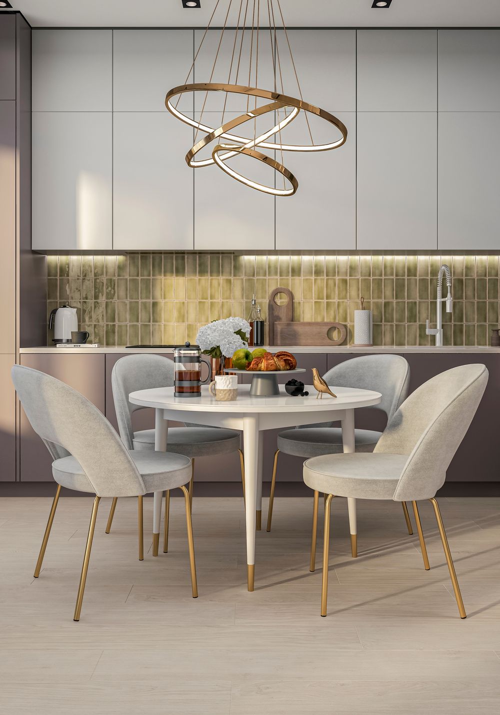 Стул KENNER 176SDs золотой/капучино