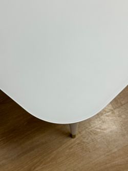 Стол KENNER K1200 белый/стекло белое сатин