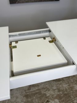 Стол KENNER 1300K белый/стекло белое глянец