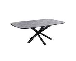 Стол KENNER DF2000 черный/керамика белая глянец