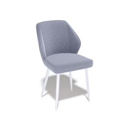 Стул Kenner 182S  белый/серый велюр