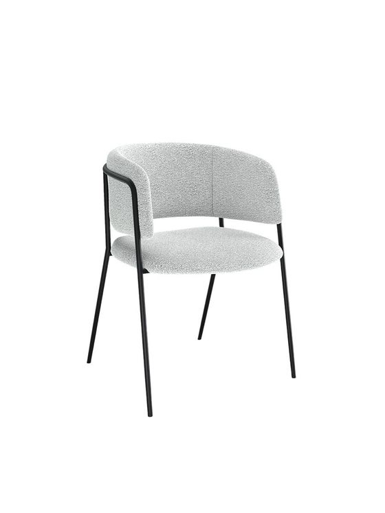 Стул KENNER 303SD черный/микробукле серебристый