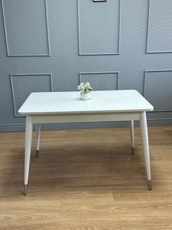 Стол KENNER K1100 белый/стекло белое