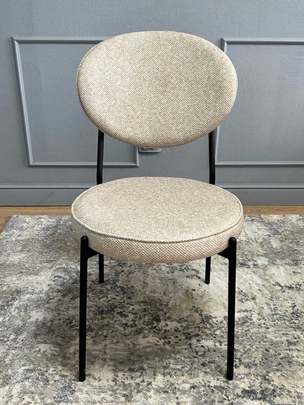 Комплект стульев 2шт KENNER 301SD черный/бежевый микробукле