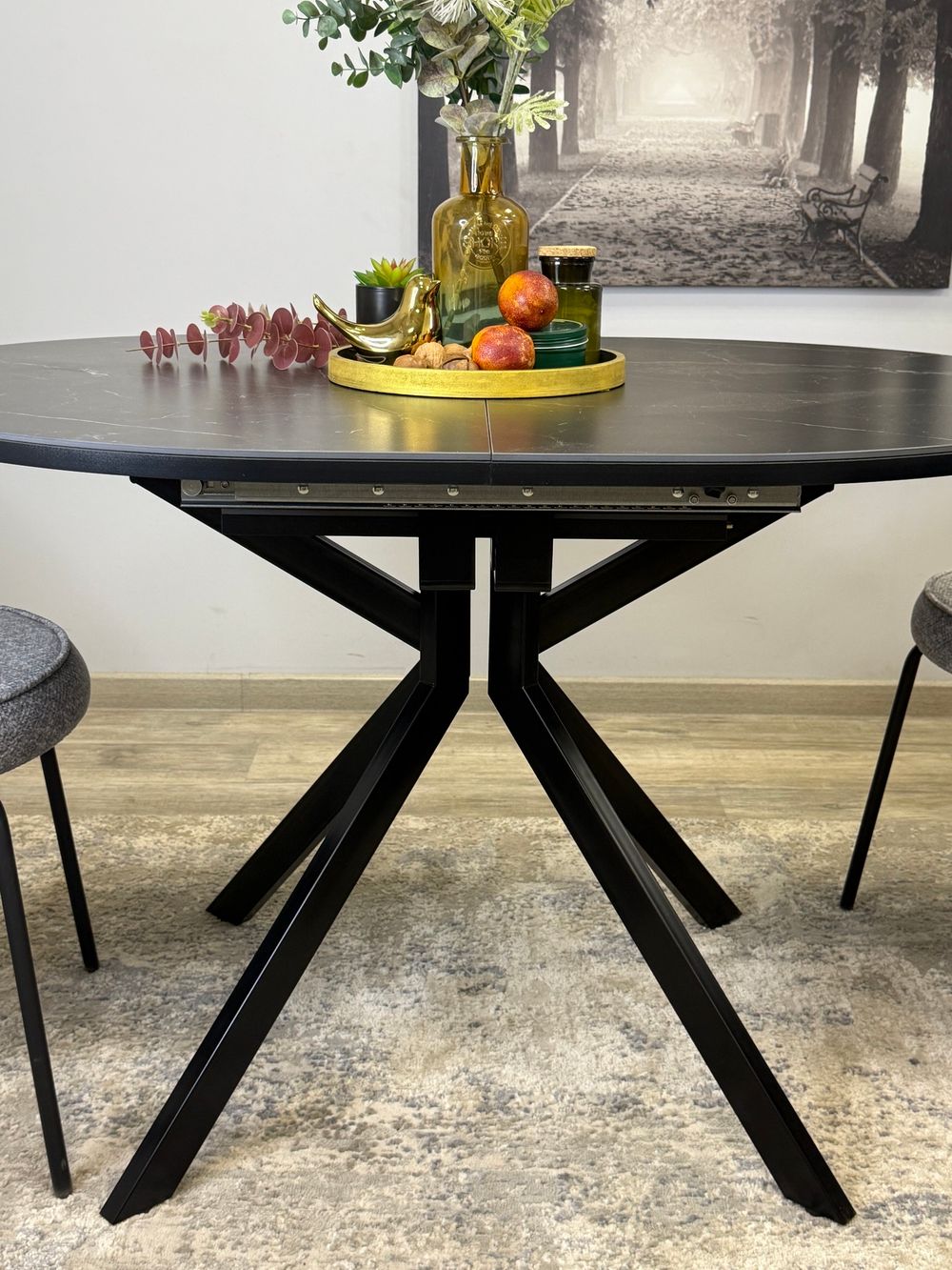 Стол KENNER DO1200 черный/керамика черная