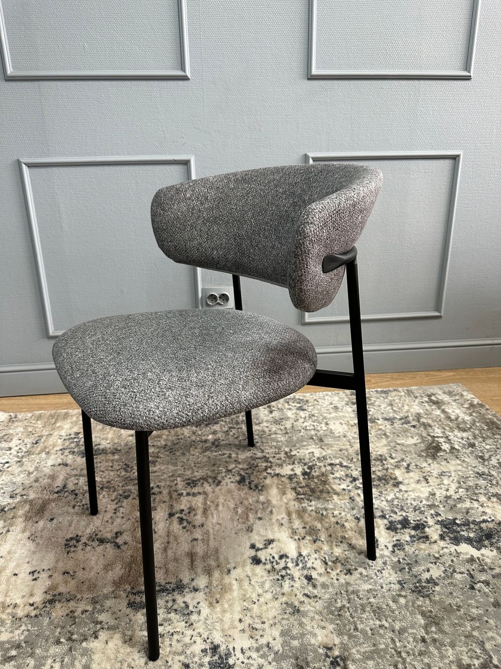 Комплект стульев 2шт KENNER 309SD черный/микробукле серый