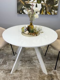 Стол KENNER RL1100 белый/стекло белое глянец