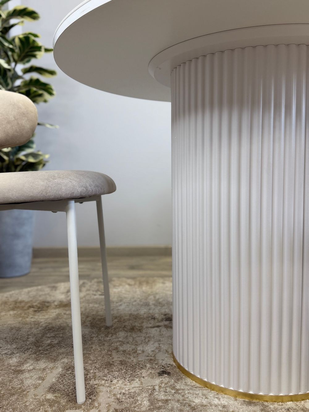 Стол KENNER LD1000 белый/керамика мрамор золотой глянец