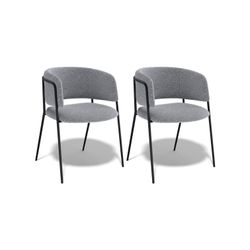 Комплект стульев 2шт KENNER 303SD черный/микробукле серый